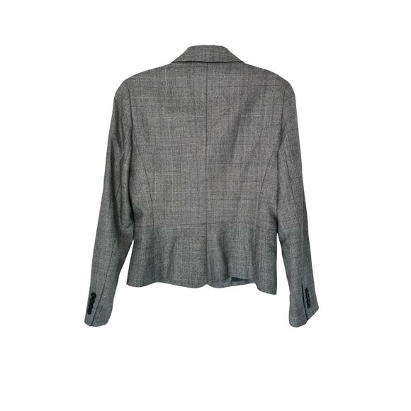 Talbots Blazer Black Plaid Business Office Work Career Preppy Corporate Size 8 - Picture 11 of 14